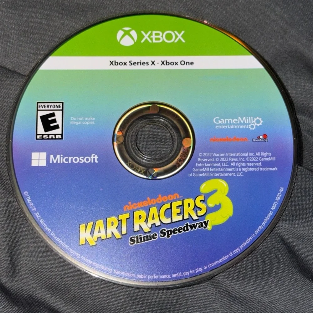Microsoft Xbox One/Series X Nickelodeon Kart Racers 3 Slime Speedway Video Game.